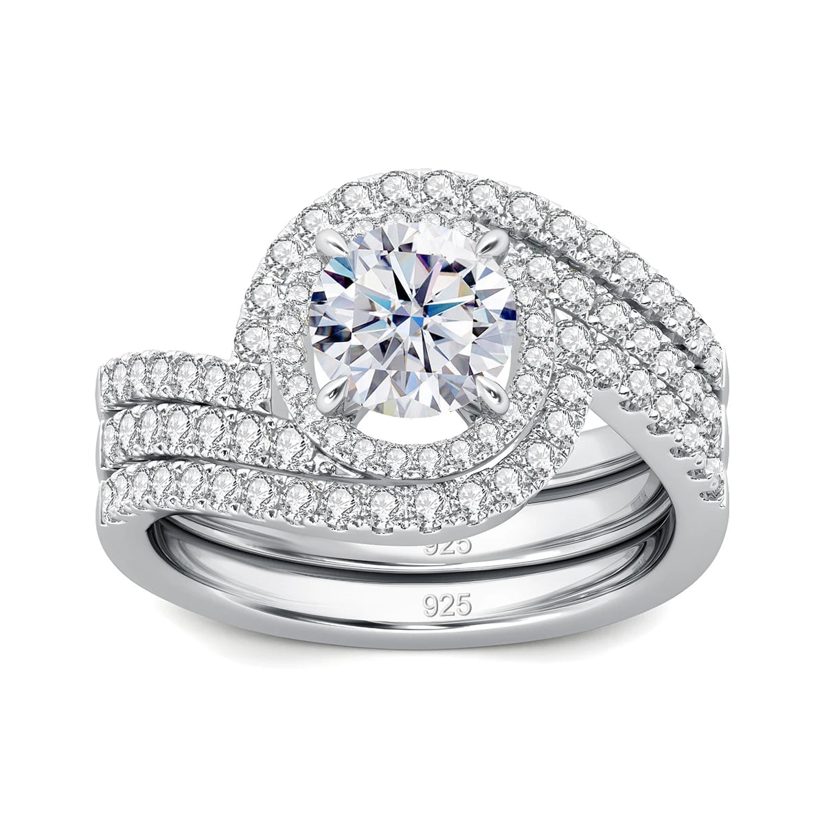Moissanite Ring Set