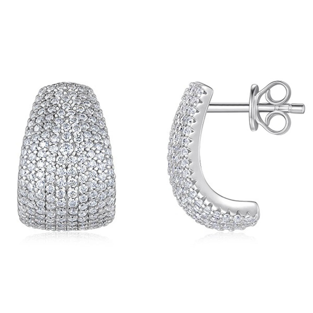 925 Sterling Silver Moissanite Stud Earrings