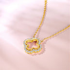 925 Sterling Silver Four Leaf Clover Necklace