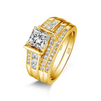 925 Sterling Silver Moissanite Zircon Ring