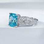 925 Sterling Silver Paraiba Tourmaline Gemstone Ring