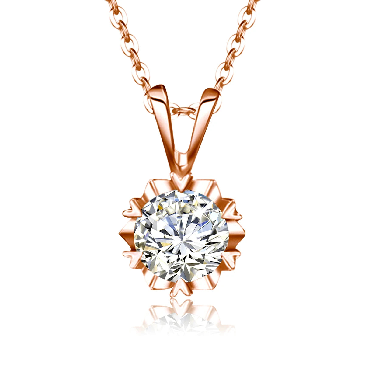 925 Sterling Silver Pendant Moissanite Necklace