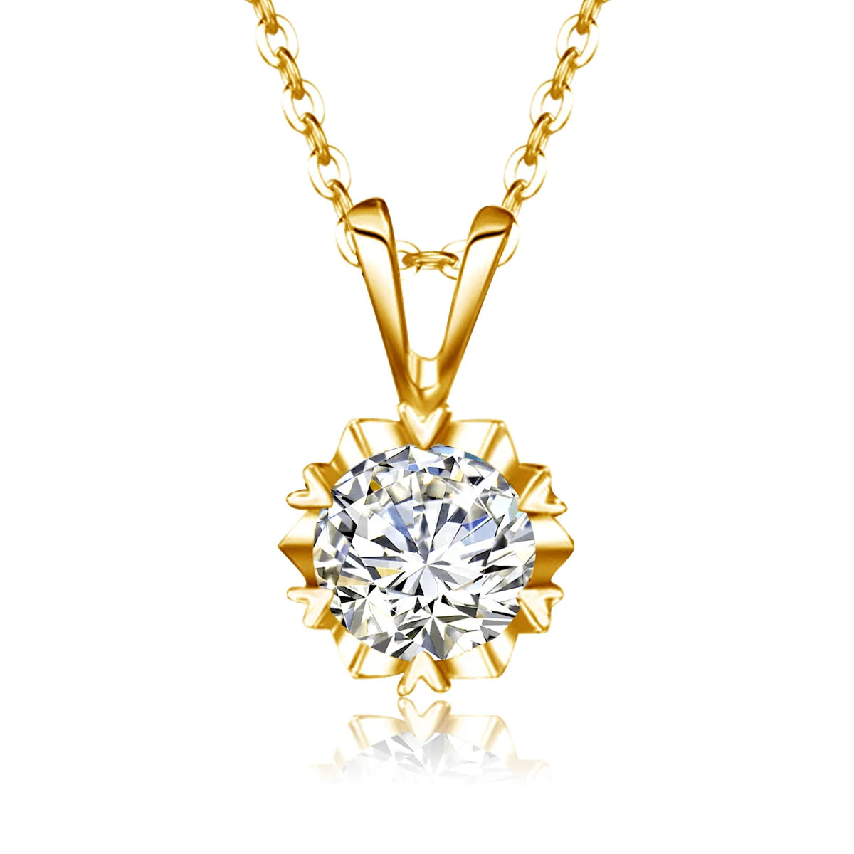 925 Sterling Silver Pendant Moissanite Necklace