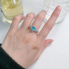925 Sterling Silver Paraiba Tourmaline Gemstone Ring