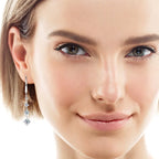 925 Sterling Silver Moissanite Tassel Drop Earrings