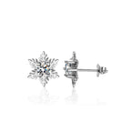 18K  plated Gold Moissanite Snowflakes Earrings