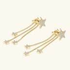 925 Sterling Silver Moissanite Star Drop Earrings