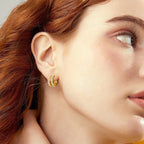 925 Sterling Silver 18K Gold Plated Earrings