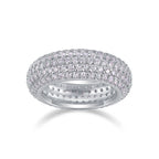 925 Sterling Silver Moissanite Eternity Band Ring