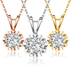 925 Sterling Silver Pendant Moissanite Necklace