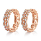 Sterling Silver 925 Moissanite Hoop Earrings