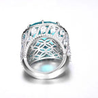 925 Sterling Silver Paraiba Ring