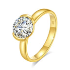 14K Gold Moissanite Solitaire Ring