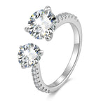925 Sterling Silver Moissanite Ring