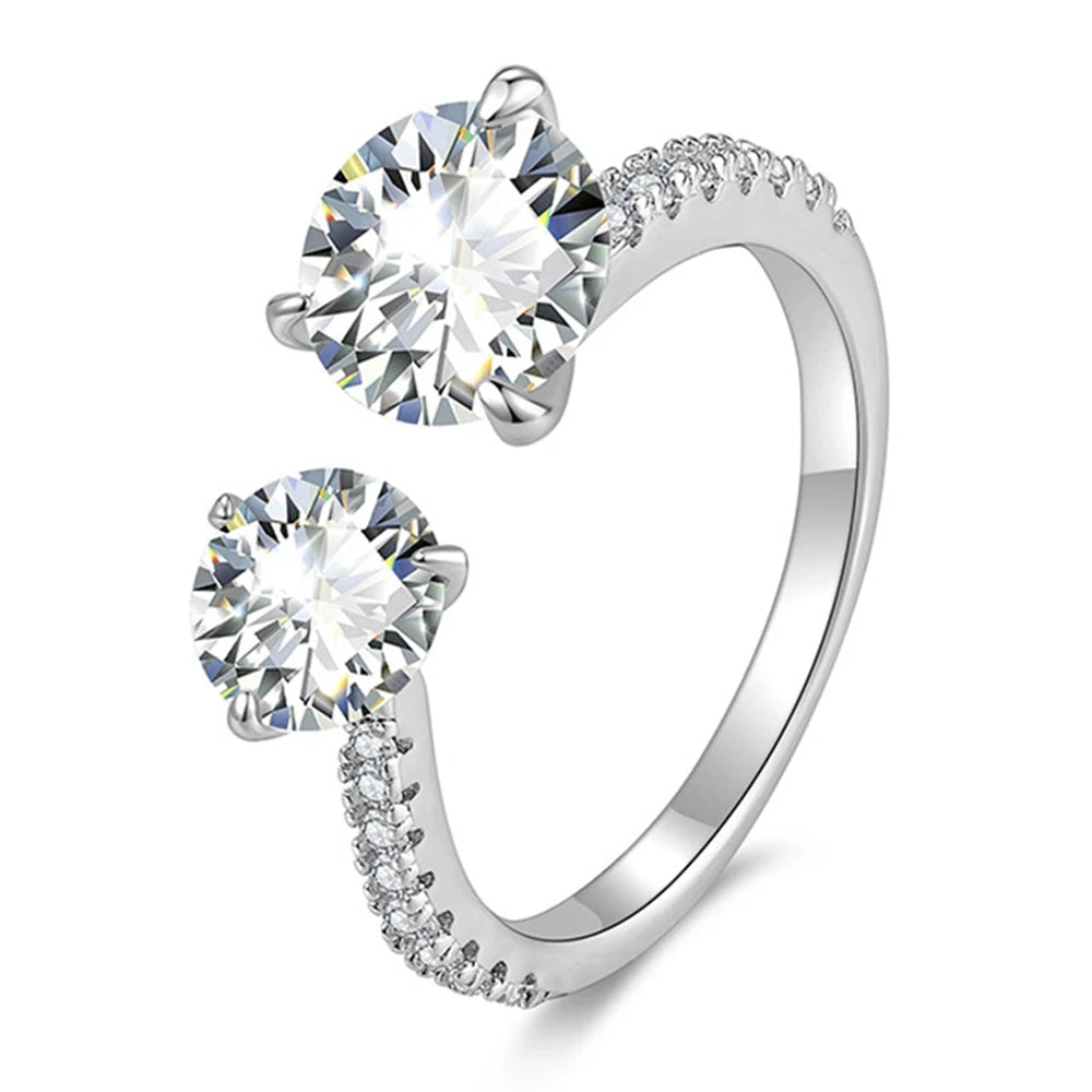 925 Sterling Silver Moissanite Ring