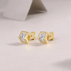 Sterling Silver 925 4mm Moissanite Stud Earrings