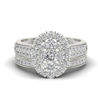 2PC 925 Sterling Silver Moissanite Ring