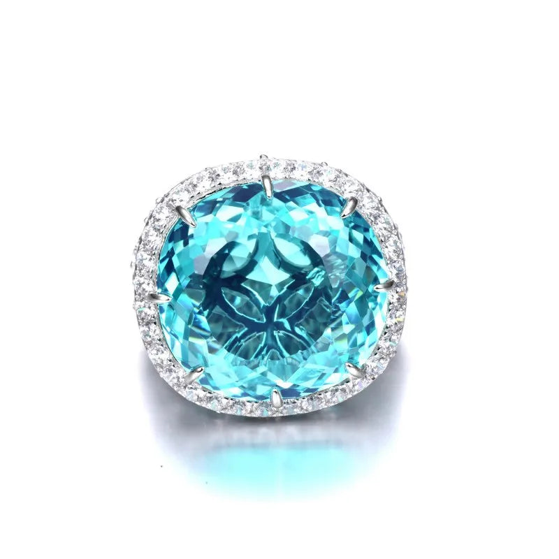 925 Sterling Silver Paraiba Ring