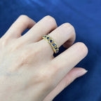 925 Solid Silver Sapphire Ring