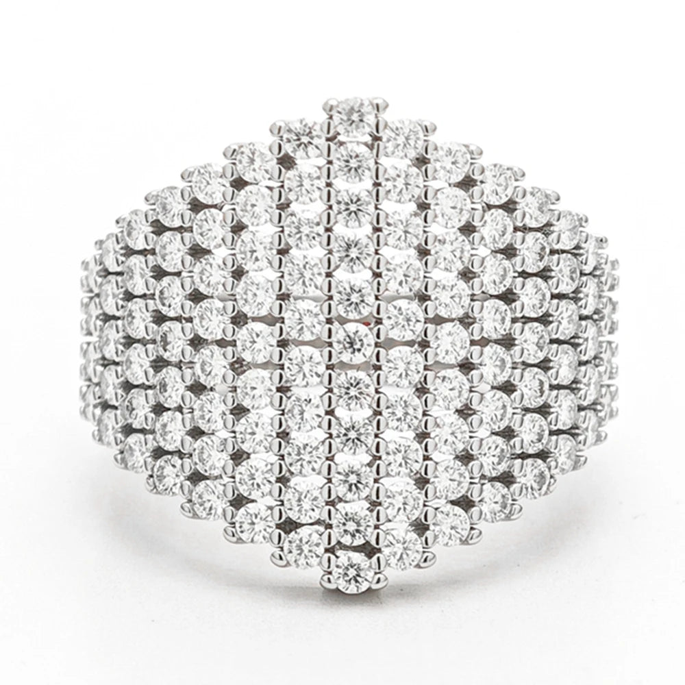 925 Sterling Silver Moissanite  Gemstones  Ring