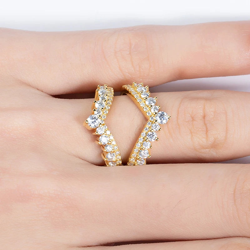 925 Sterling Silver Moissanite Ring