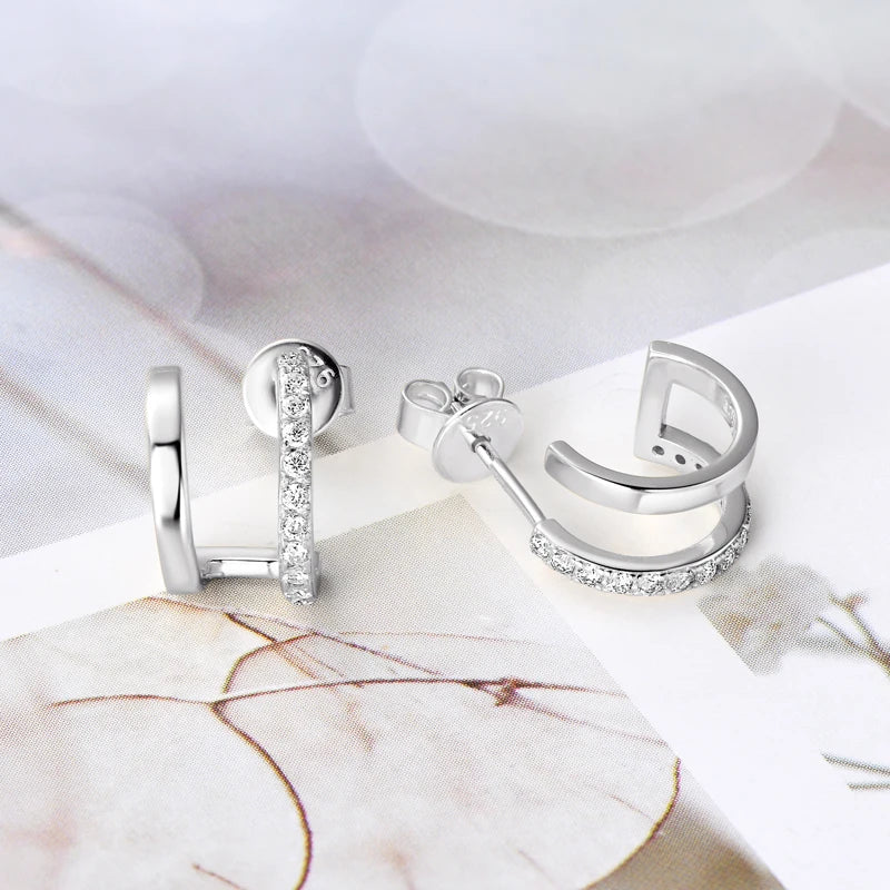 925 Sterling Silver Moissanite Earrings