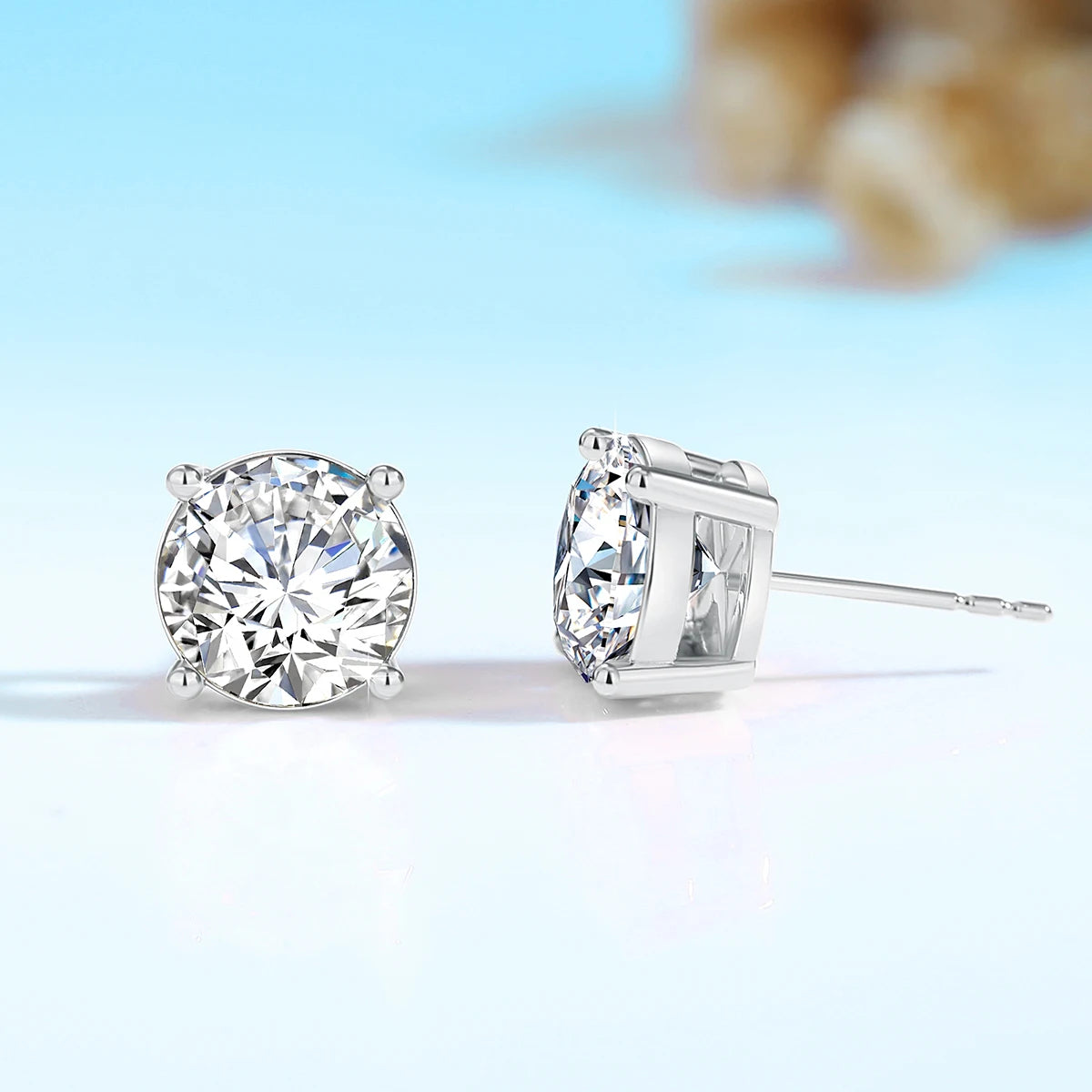 925 Sterling Silver Moissanite Earrings