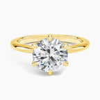 14K Gold Moissanite Ring