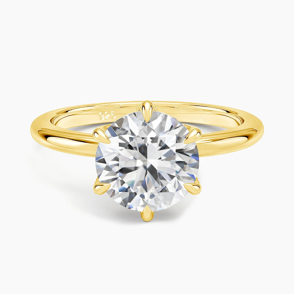 14K Gold Moissanite Ring