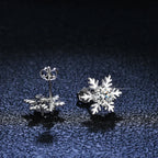 18K  plated Gold Moissanite Snowflakes Earrings