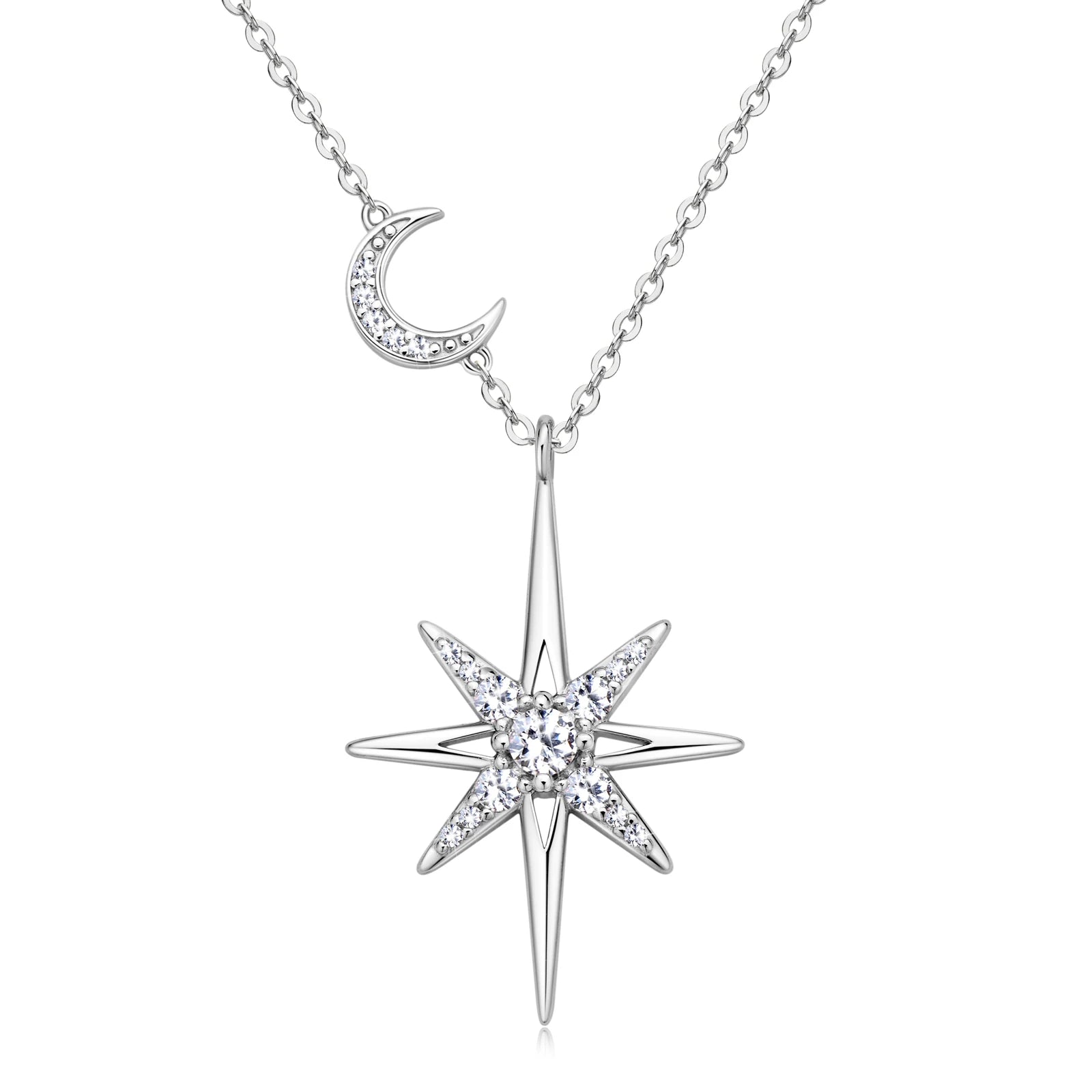 925 Sterling Silver 18K Gold Plated Moissanite Necklace