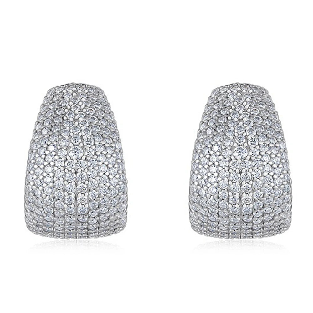 925 Sterling Silver Moissanite Stud Earrings