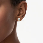 14K Yellow Gold Moissanite Diamond Earrings