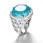 925 Sterling Silver Paraiba Ring