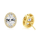 14K Yellow Gold Moissanite Diamond Earrings