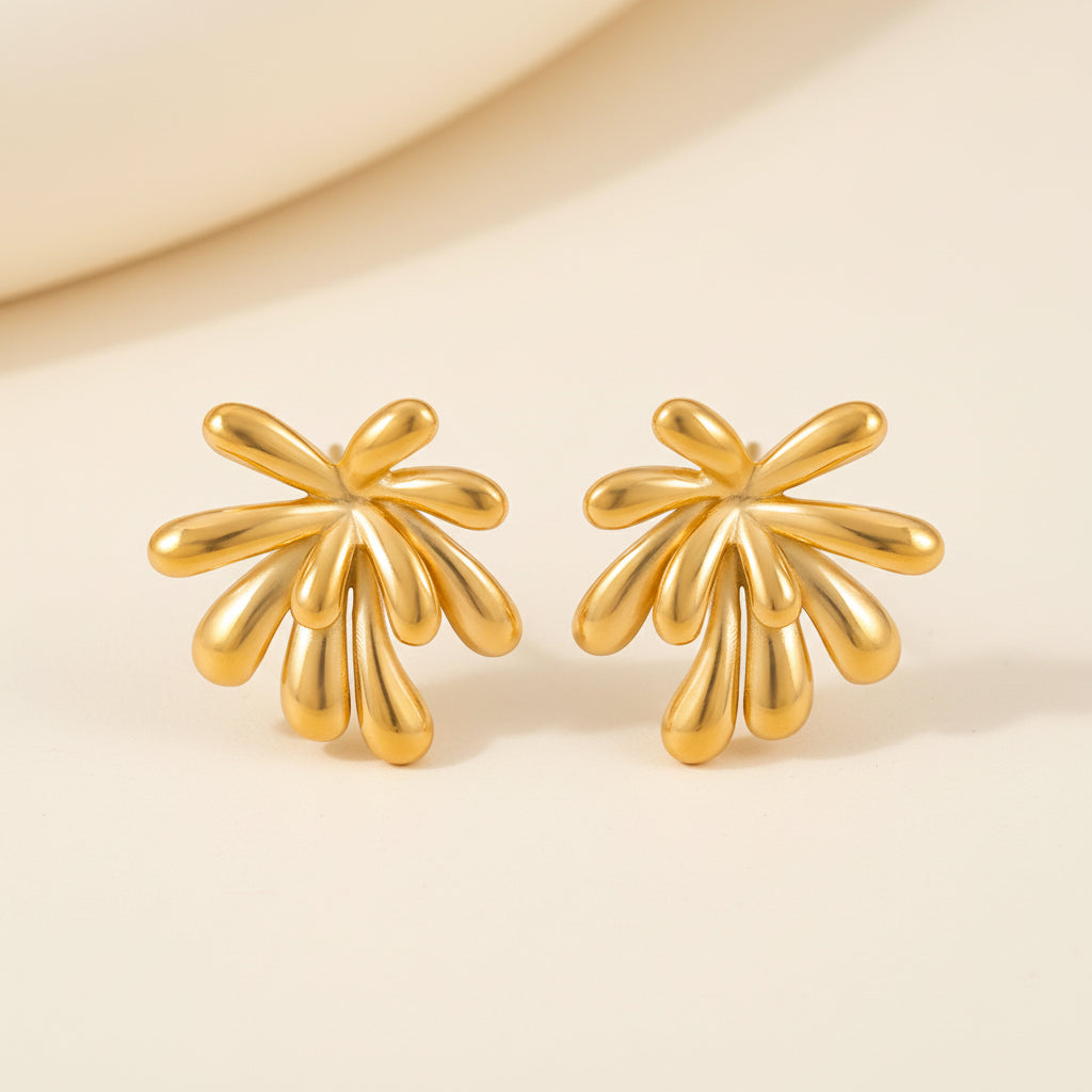 Floral Burst Stud Earrings