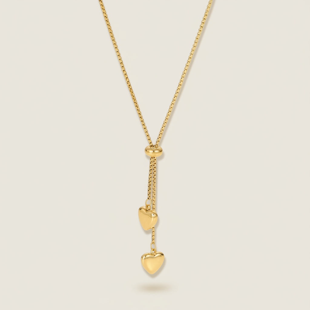 Adjustable Heart Drop Necklace