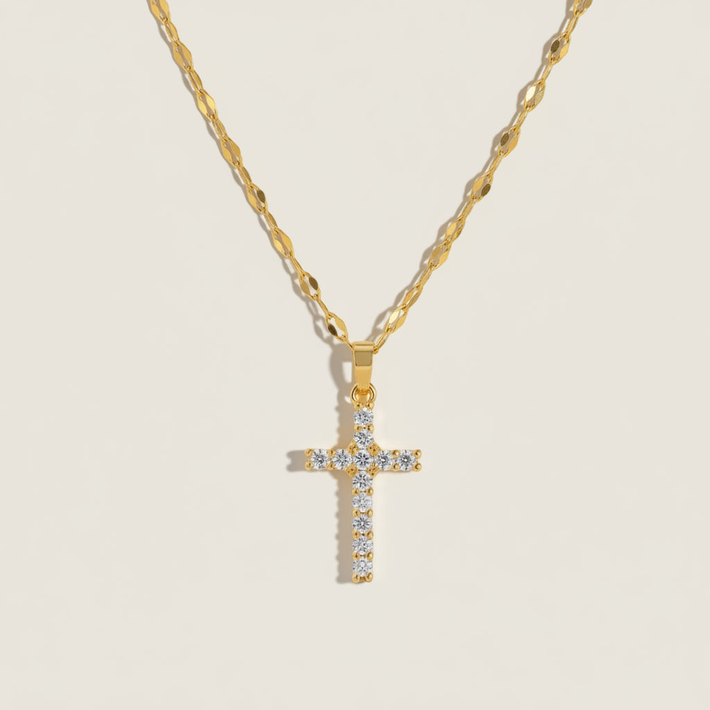 Pave Cross Necklace