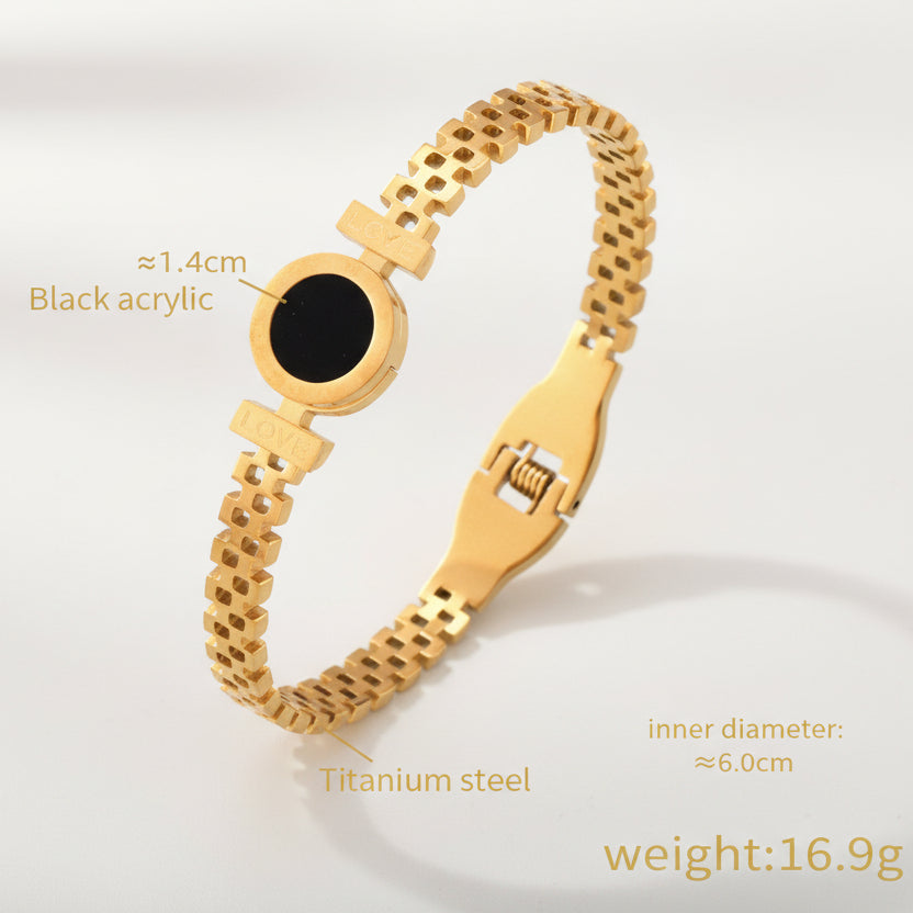 Black Onix Bangle Bracelet