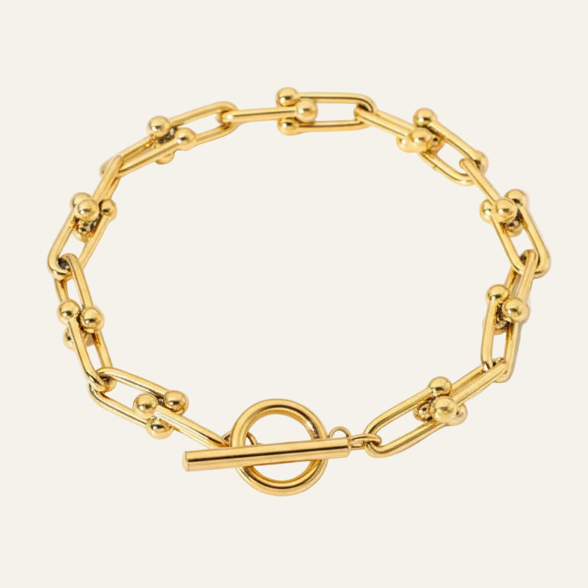 Link Bracelet with Toggle Clasp