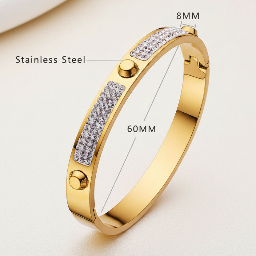 Bangle with diamond accents