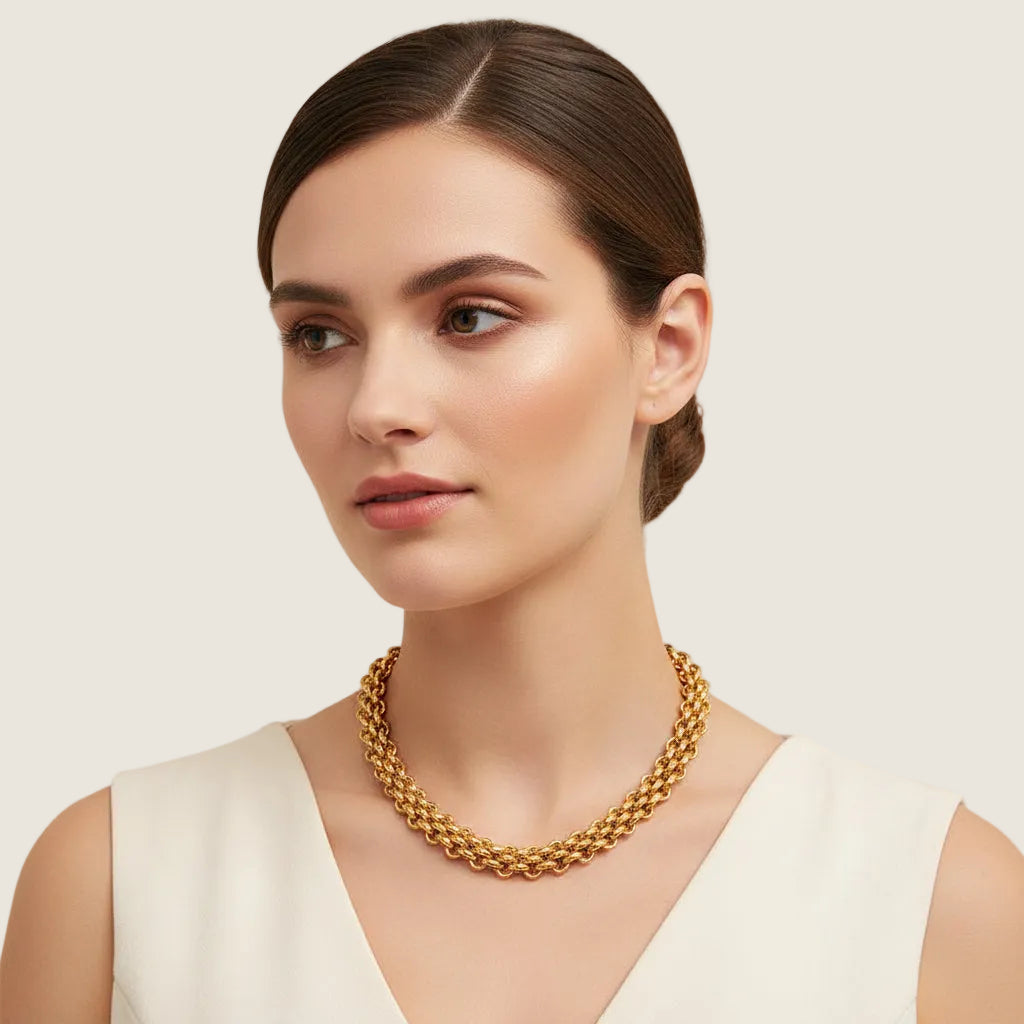 Woven Necklace & Bracelet Set L