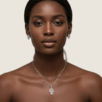 Hamsa Hand Necklace & Earrings Set