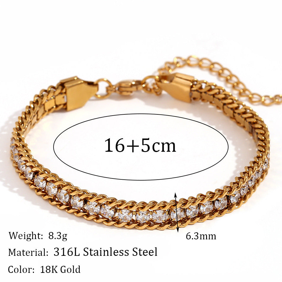 Bracelet With Zirconia Stones