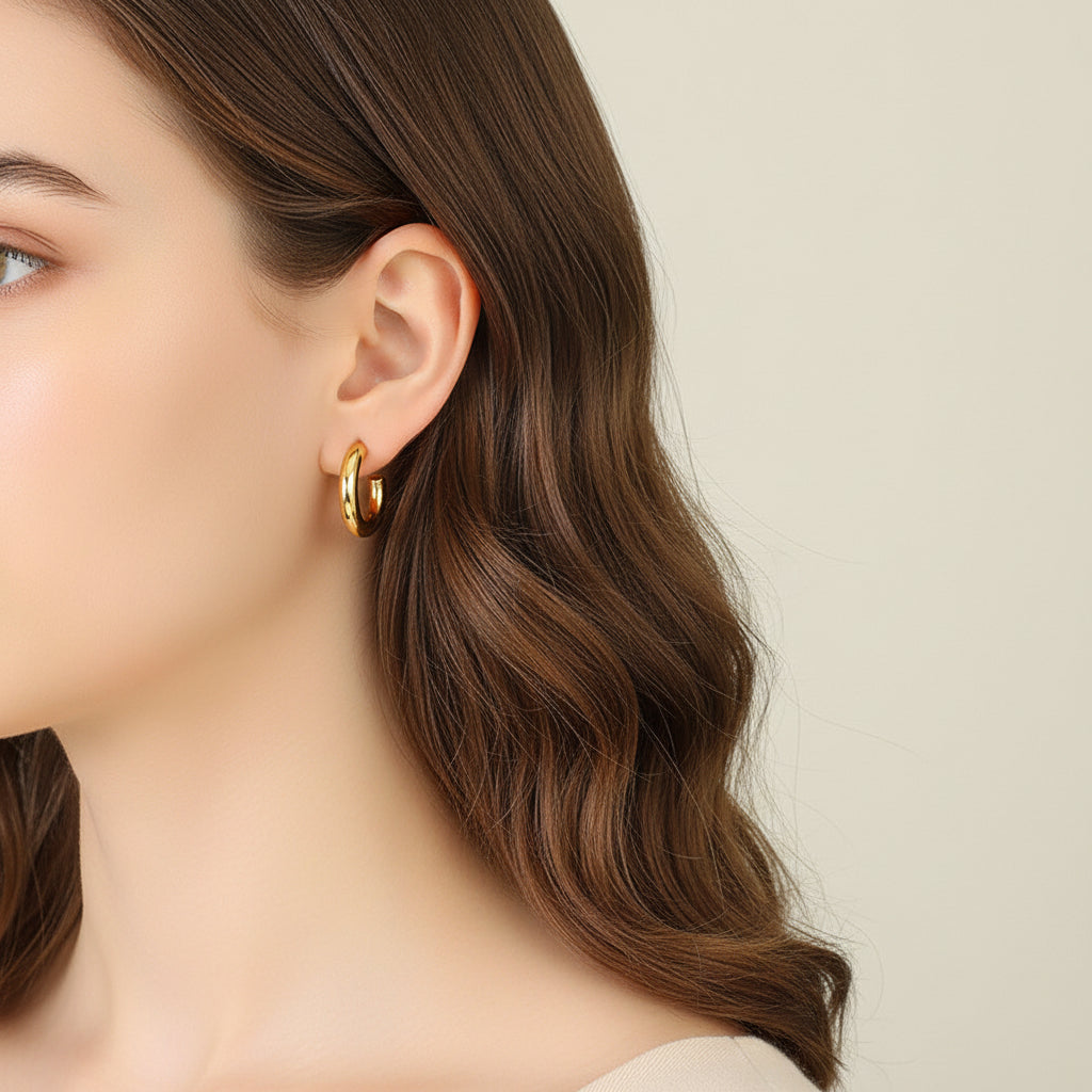Classic Thick Hoop Earrings