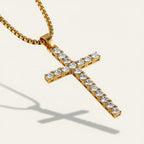 Cross Necklace with Zirconia