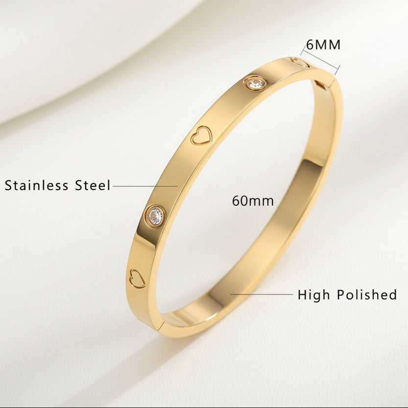 Crystal Clover Bangle