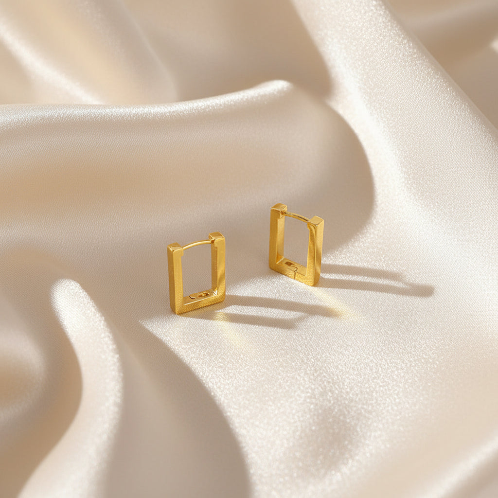 Modern Minimal Rectangle Earrings