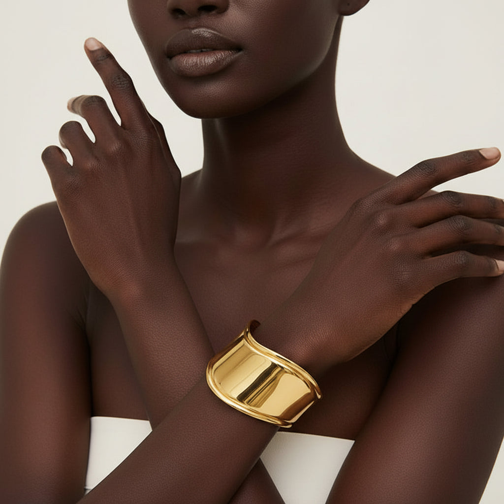 Sculptural Open Bangle