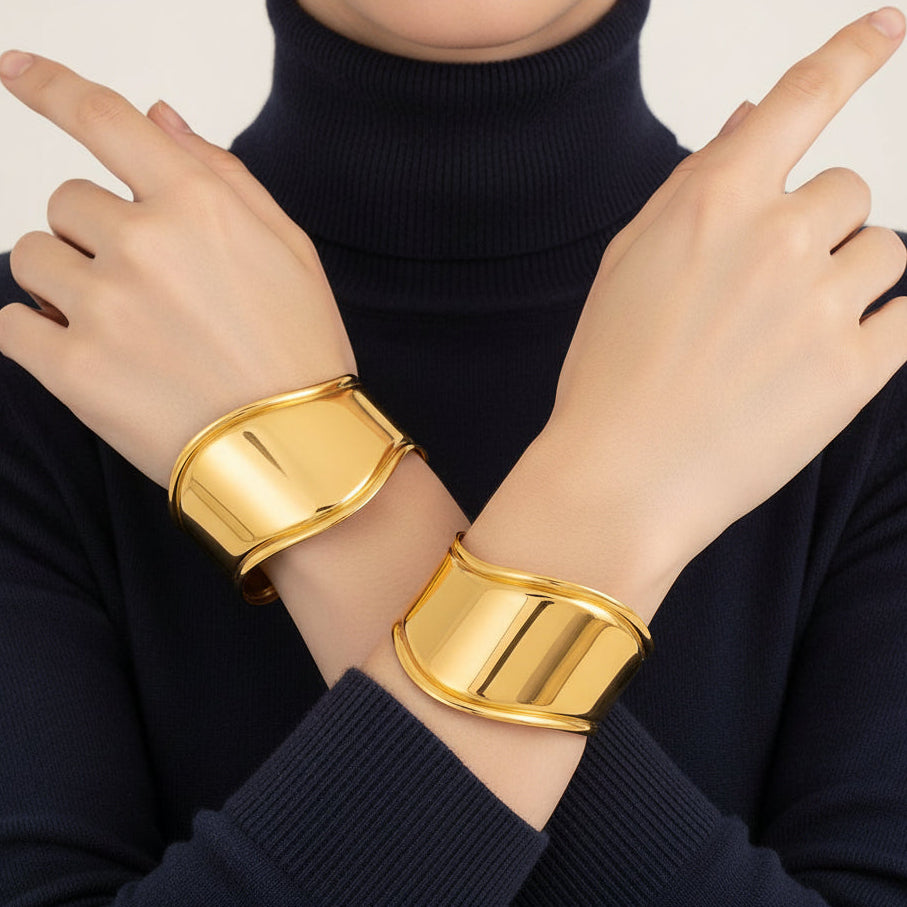Sculptural Open Bangle